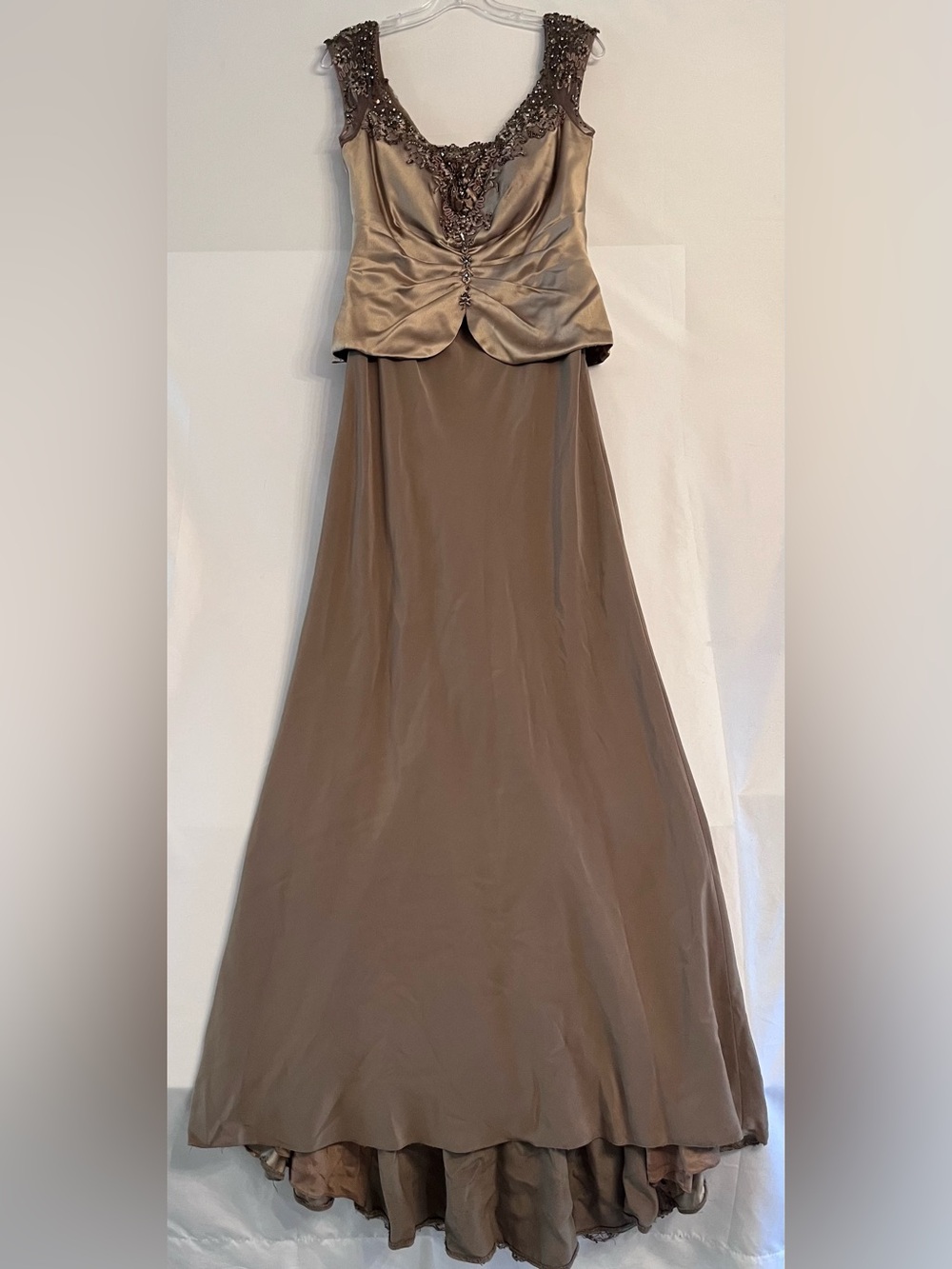 Montage by Mon Cheri Beaded Gala Trumpet Gown with Train